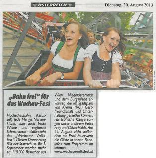  Kronen Zeitung, Feuerwerk